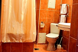Studio Bath Room at Maxima Zarya Hotel in Moscow, Russia