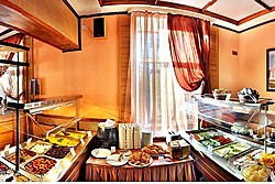 Breakfast at Maxima Zarya Hotel in Moscow, Russia