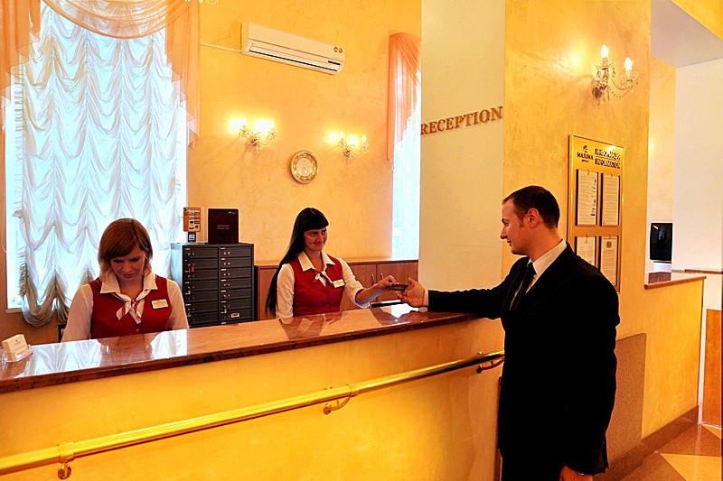 Reception at Maxima Zarya Hotel in Moscow, Russia