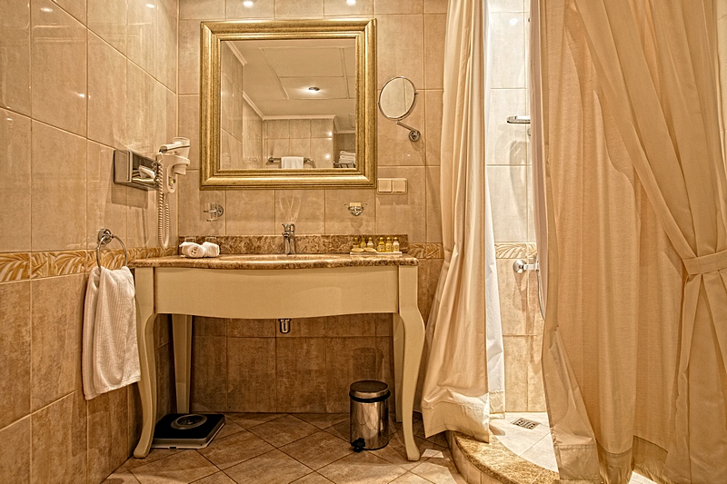 Bath Room in Suite at Milan Hotel in Moscow, Russia