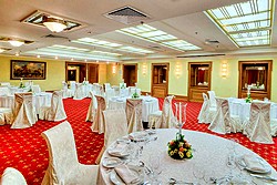Round Tables at Petrovsky Conference Hall at National Hotel in Moscow, Russia