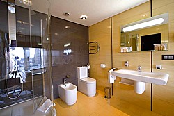 Bath room in Presidential Suite at Okhotnik Hotel in Moscow, Russia