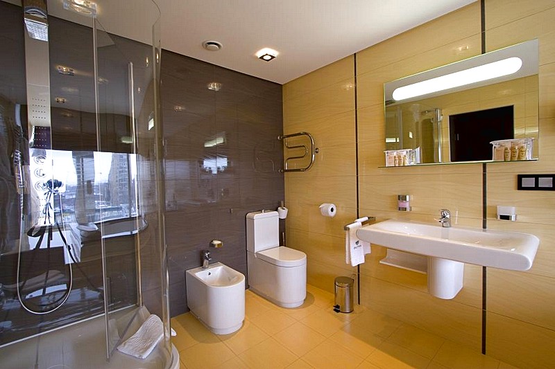 Bath room in Presidential Suite at Okhotnik Hotel in Moscow, Russia