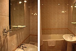 Bath Room in Standard Room Room at Ozerkovskaya Hotel in Moscow, Russia