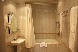 Bath Room in Business Suite at Ozerkovskaya Hotel in Moscow, Russia