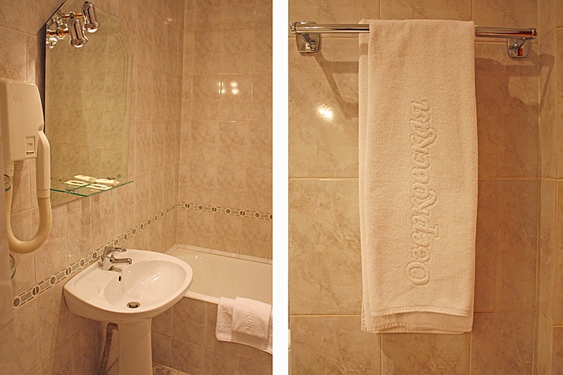Bath Room in Junior Suite at Ozerkovskaya Hotel in Moscow, Russia