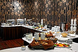 Breakfast at Park Inn Sadu Hotel in Moscow, Russia