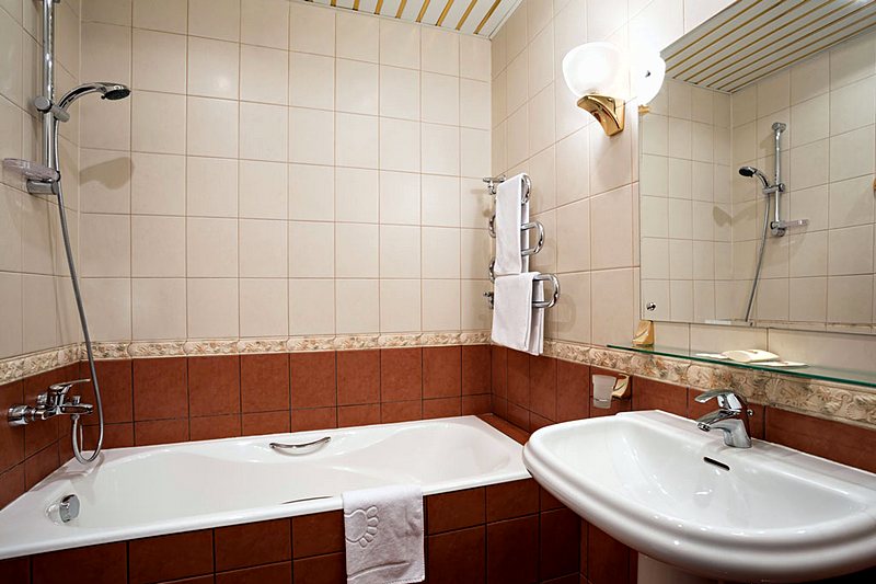 Bathroom at Superior Double Room at Peking Hotel in Moscow, Russia