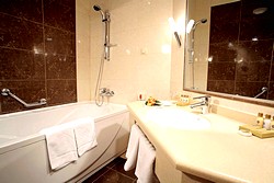 Bathroom at Double Room Vip Floor at Peter I Hotel in Moscow, Russia