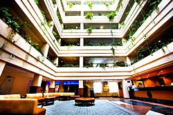 Lobby at Proton Business Hotel in Moscow, Russia