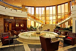Lobby at Radisson Slavyanskaya Hotel in Moscow