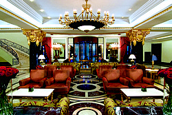 Lobby at Ritz-Carlton Hotel in Moscow, Russia