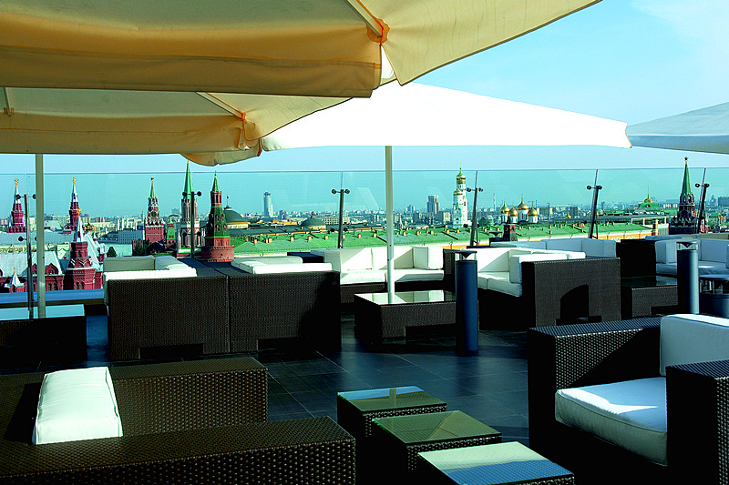 O2 Lounge Terrace at Ritz-Carlton Hotel in Moscow, Russia