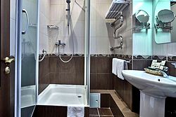 Bathroom at Standard Double Room at Slavyanka Hotel in Moscow, Russia