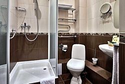 Bathroom at Studio Double at Slavyanka Hotel in Moscow, Russia