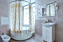 Bathroom at Studio Double + at Slavyanka Hotel in Moscow, Russia