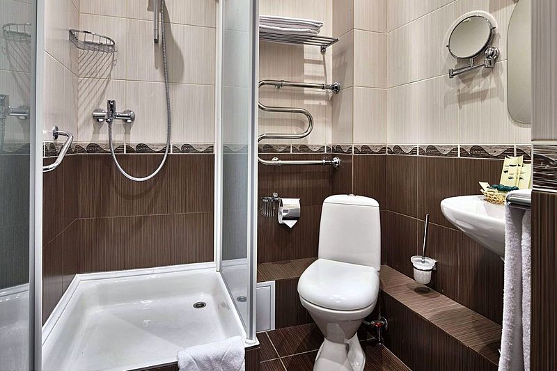Bathroom at Studio Double at Slavyanka Hotel in Moscow, Russia