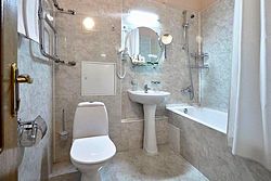 Bathroom at Suite at Slavyanka Hotel in Moscow, Russia