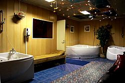 Sauna at Soyuz Hotel in Moscow, Russia