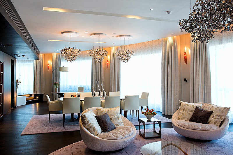 Penthouse Suite Living Room at Swissotel Krasnye Holmy Holmy in Moscow, Russia