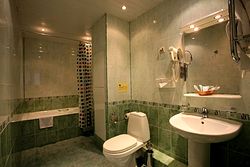 Bathroom at Business Suite (Comfort Apartment) at Volga Apart-Hotel in Moscow, Russia