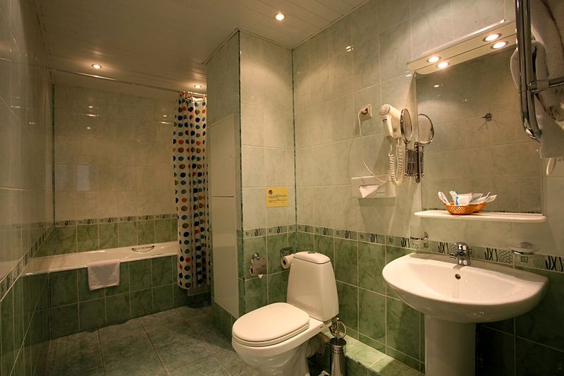 Bathroom at Business Suite (Comfort Apartment) at Volga Apart-Hotel in Moscow, Russia