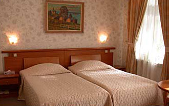 Standard Twin Room at the Marco Polo Presnja Hotel in Moscow, Russia