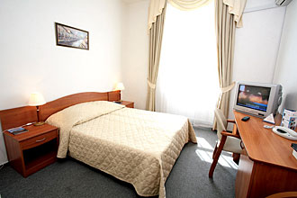 Standard Double Room at the Maxima Irbis Hotel in Moscow, Russia