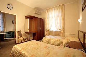 Business Class Twin Room at the Maxima Zarya Hotel in Moscow, Russia