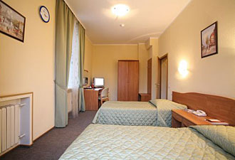 Standard Triple Room at the Maxima Zarya Hotel in Moscow, Russia