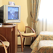 Standard Twin Room at the Maxima Zarya Hotel in Moscow, Russia