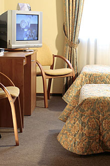 Standard Twin Room at the Maxima Zarya Hotel in Moscow, Russia