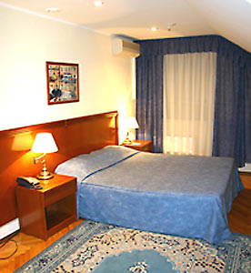Attic Room at the Ozerkovskaya Hotel in Moscow, Russia