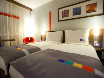 Standard Twin Room at the Park Inn Sheremetyevo Airport Hotel in Moscow, Russia