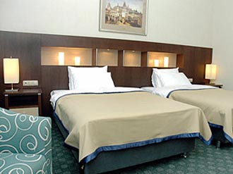 Standard Twin Room at the Peter 1st Hotel in Moscow, Russia