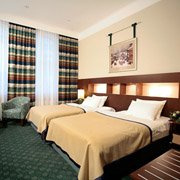 Standard Twin Room at the Peter 1st Hotel in Moscow, Russia